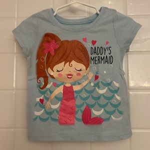 The Children Place toddler Daddy’s Mermaid graphic tee, size 2T. Color blue